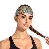 YYHWHJDE Elastic Unisex Sports Headband Moisture Wicking Athletic for Running, Working Out,Outdoor Sports Mandala Pattern Prints, Black view 2