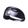 YYHWHJDE Elastic Unisex Sports Headband Moisture Wicking Athletic for Running, Working Out,Outdoor Sports Purple Black Goth Spooky Printing view 1