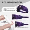 Elastic Unisex Sports Headband Moisture Wicking Athletic for Running, Working Out,Outdoor Sports Purple Love Picture view 4