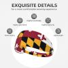 YYHWHJDE Elastic Unisex Sports Headband Moisture Wicking Athletic for Running, Working Out,Outdoor Sports Flag of Maryland Prints, Black view 3