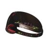YYHWHJDE Elastic Unisex Sports Headband Moisture Wicking Athletic for Running, Working Out,Outdoor Sports Pure Wine red Printing, Black view 1