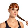 YYHWHJDE Elastic Unisex Sports Headband Moisture Wicking Athletic for Running, Working Out,Outdoor Sports Tiger Stripe camo Printing, Black view 2