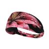 YYHWHJDE Elastic Unisex Sports Headband Moisture Wicking Athletic for Running, Working Out,Outdoor Sports Polka Dot Pink Flower Picture, Black view 1