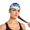 YYHWHJDE Elastic Unisex Sports Headband Moisture Wicking Athletic for Running, Working Out,Outdoor Sports Penguins on The Iceberg Printing, Black view 2