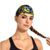 YYHWHJDE Elastic Unisex Sports Headband Moisture Wicking Athletic for Running, Working Out,Outdoor Sports Sunflower Blue Butterfly Prints, Black view 2