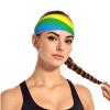 YYHWHJDE Elastic Unisex Sports Headband Moisture Wicking Athletic for Running, Working Out,Outdoor Sports Rainbow Flag Printing, Black view 2