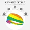 YYHWHJDE Elastic Unisex Sports Headband Moisture Wicking Athletic for Running, Working Out,Outdoor Sports Rainbow Flag Printing, Black view 3