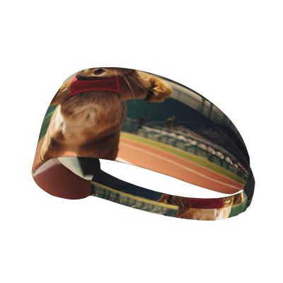 YYHWHJDE Elastic Unisex Sports Headband Moisture Wicking Athletic for Running, Working Out,Outdoor Sports Rabbit Sports Picture, Black