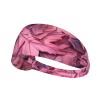 YYHWHJDE Elastic Unisex Sports Headband Moisture Wicking Athletic for Running, Working Out,Outdoor Sports Pink Leaves camo Printing, Black view 1