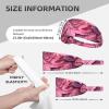YYHWHJDE Elastic Unisex Sports Headband Moisture Wicking Athletic for Running, Working Out,Outdoor Sports Pink Leaves camo Printing, Black view 4
