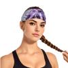 YYHWHJDE Elastic Unisex Sports Headband Moisture Wicking Athletic for Running, Working Out,Outdoor Sports Purple Octopus Picture, Black view 2
