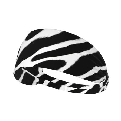 YYHWHJDE Elastic Unisex Sports Headband Moisture Wicking Athletic for Running, Working Out,Outdoor Sports Black and White Leather Printing Prints