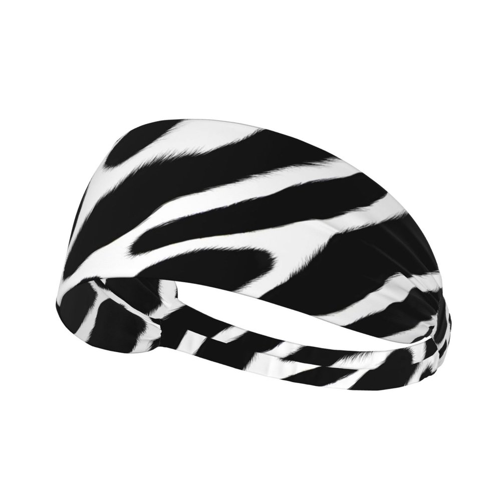YYHWHJDE Elastic Unisex Sports Headband Moisture Wicking Athletic for Running, Working Out,Outdoor Sports Black and White Leather Printing Prints