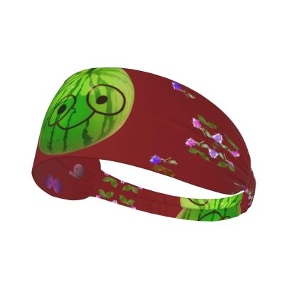 YYHWHJDE Elastic Unisex Sports Headband Moisture Wicking Athletic for Running, Working Out,Outdoor Sports Big Eye Watermelon Prints, Black