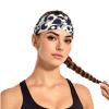Elastic Unisex Sports Headband Moisture Wicking Athletic for Running, Working Out,Outdoor Sports Black Polka dot Printing view 2