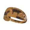 YYHWHJDE Elastic Unisex Sports Headband Moisture Wicking Athletic for Running, Working Out,Outdoor Sports Real Swiss Cow Brown Printing, Black view 1