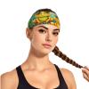 YYHWHJDE Elastic Unisex Sports Headband Moisture Wicking Athletic for Running, Working Out,Outdoor Sports Funny Frogs Prints, Black view 2