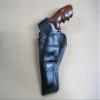 Azula Custom Leather Strong Side Outdoor Gun Belt Holster for Taurus Raging Hunter 5.12" Revolver Black Left Hand view 2