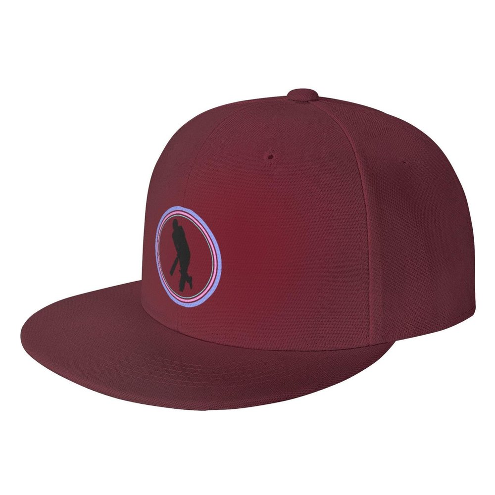 Cricket Player Snapback Hats for Men Baseball Cap Trucker Hat Flat Brim Hats Dark Red