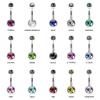 Luxe Modz 15 Pcs 14G Belly Button Rings Navel Rings for Women Belly Piercing Jewelry Belly Barbell Piercing Jewelry 10mm Ring Body Bar 3/8" view 3