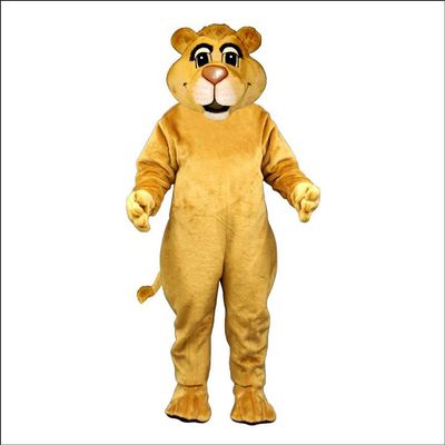 Young Lion Mascot Costume Adult Size for Men & Women with Built-in Fan Inside the Head