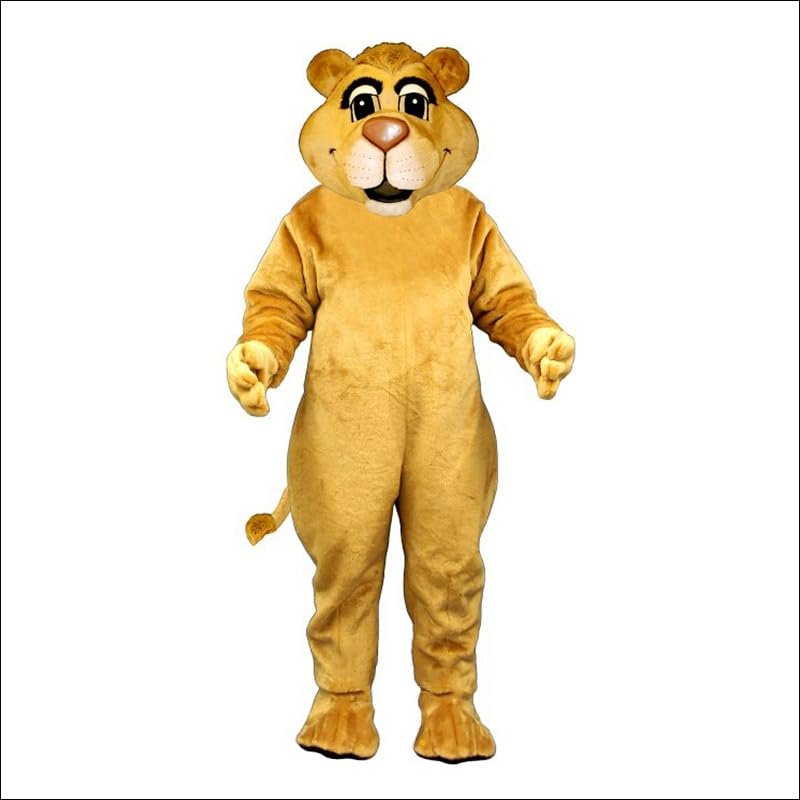 Young Lion Mascot Costume Adult Size for Men & Women with Built-in Fan Inside the Head