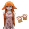 Rolamumu Anime Style Hood, Furry Animal MaskWearable Hood Party Disguise, Lolita Cosplay Costume Headgear With Cat Paw Gloves (Color : 9) view 1
