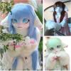 Rolamumu Anime Style Hood, Furry Animal MaskWearable Hood Party Disguise, Lolita Cosplay Costume Headgear With Cat Paw Gloves (Color : 9) view 3
