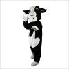 Eamior Black and White Cow Mascot Costume Adult Size for Men & Women with Built-in Fan Inside the Head view 1