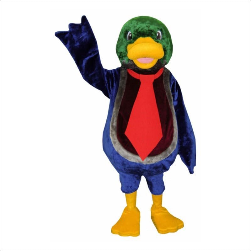 Eamior College Handsome Duck Mascot Costume Adult Size for Men & Women with Built-in Fan Inside the Head