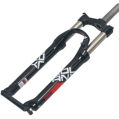 ZECHAO 26/27.5/29" Mountain Aluminum Alloy Mechanical Fork Suspension Fork Bike Spring Damping Travel 100mm QR Mountain Bike Fork (Color : Black RED, Size : 27.5ER)
