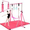 FC FUNCHEER Foldable Gymnastics Bar,5FT Horizontal bar,Adjustable Kids Training bar for Kids Ages 3-15,Kids Gymnastics bar,Triangle Stable Structure-Gym Equipment for Home view 1