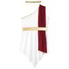 Agoky Men's Adult Ancient Grecian Toga Costume for Couple Halloween Greek Costumes Roman Party Outfits Burgundy 3X-Large view 3