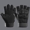 ANJMEICH Sports Half Finger Gloves, Unisex Fitness Training Outdoor Cycling Drop-Resistant Hiking Gloves (Black, XL) view 2