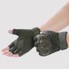 ANJMEICH Sports Half Finger Gloves, Unisex Fitness Training Outdoor Cycling Drop-Resistant Hiking Gloves (Black, L) view 4
