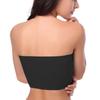 Akklian Women Bandeau Bra Strapless Comfort Wireless Bra with Slip Silicone Bandeau Polishing Gathered Underwear Tube Top Bra Black view 1