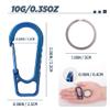 AIIKEE Titanium Carabiner Keychain Clip, Heavy Duty EDC Key Clips Anti-Lost Quick Release Keychain for Backpack Hook-Blue view 2