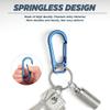 AIIKEE Titanium Carabiner Keychain Clip, Heavy Duty EDC Key Clips Anti-Lost Quick Release Keychain for Backpack Hook-Blue view 3