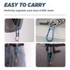 AIIKEE Titanium Carabiner Keychain Clip, Heavy Duty EDC Key Clips Anti-Lost Quick Release Keychain for Backpack Hook-Blue view 4
