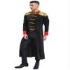 Agoky Men's Ringmaster Circus Steampunk Jacket Gothic Victorian Renaissance Ring Leader Tailcoat Black 3X-Large view 2