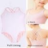 DanceDaily Toddler Girls Pink Ballet Leotard Double Camisole Dance Bodysuit for Gymnastics, Skating, Stage Performance view 4