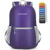ZOMAKE 20L Ultra Lightweight Hiking Backpacks Water Resistant Daypack for Women Men Purple and Black view 2