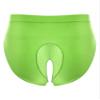 ACSUSS Mens Oily Glossy Sheer Open Crotch Bikini Briefs Trunks Shorts High Elastic Panties Underwear Fluorescent Green X-Large view 4
