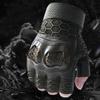 ANJMEICH Sports Half Finger Gloves, Unisex Fitness Training Outdoor Cycling Drop-Resistant Hiking Gloves (Yellow, XL) view 3