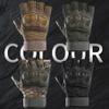 ANJMEICH Sports Half Finger Gloves, Unisex Fitness Training Outdoor Cycling Drop-Resistant Hiking Gloves (Yellow, XL) view 4