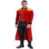 Zaldita Men's Circus Ringmaster Tassel Long Jacket Coat Velvet Ring Leader Lion Tamer Long Tailcoat Costume Red Medium view 3