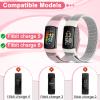 VNDAPT 4 Pack Nylon Watch Bands Compatible with Fitbit Charge 6/Fitbit Charge 5, Adjustable Breathable Replacement Nylon Wristband Fitbit Charge 5 Charge 6 Sport Strap for Women Men view 4