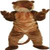Brown otter Mascot Costume Adult Size for Men & Women with Built-in Fan Inside the Head view 3