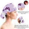 Purple Butterflies Scrub Caps, Adjustable Tie Back Hat Bouffant Surgical Caps for Women Long Hair view 3