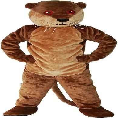 Brown otter Mascot Costume Adult Size for Men & Women with Built-in Fan Inside the Head CUSTOMIZE